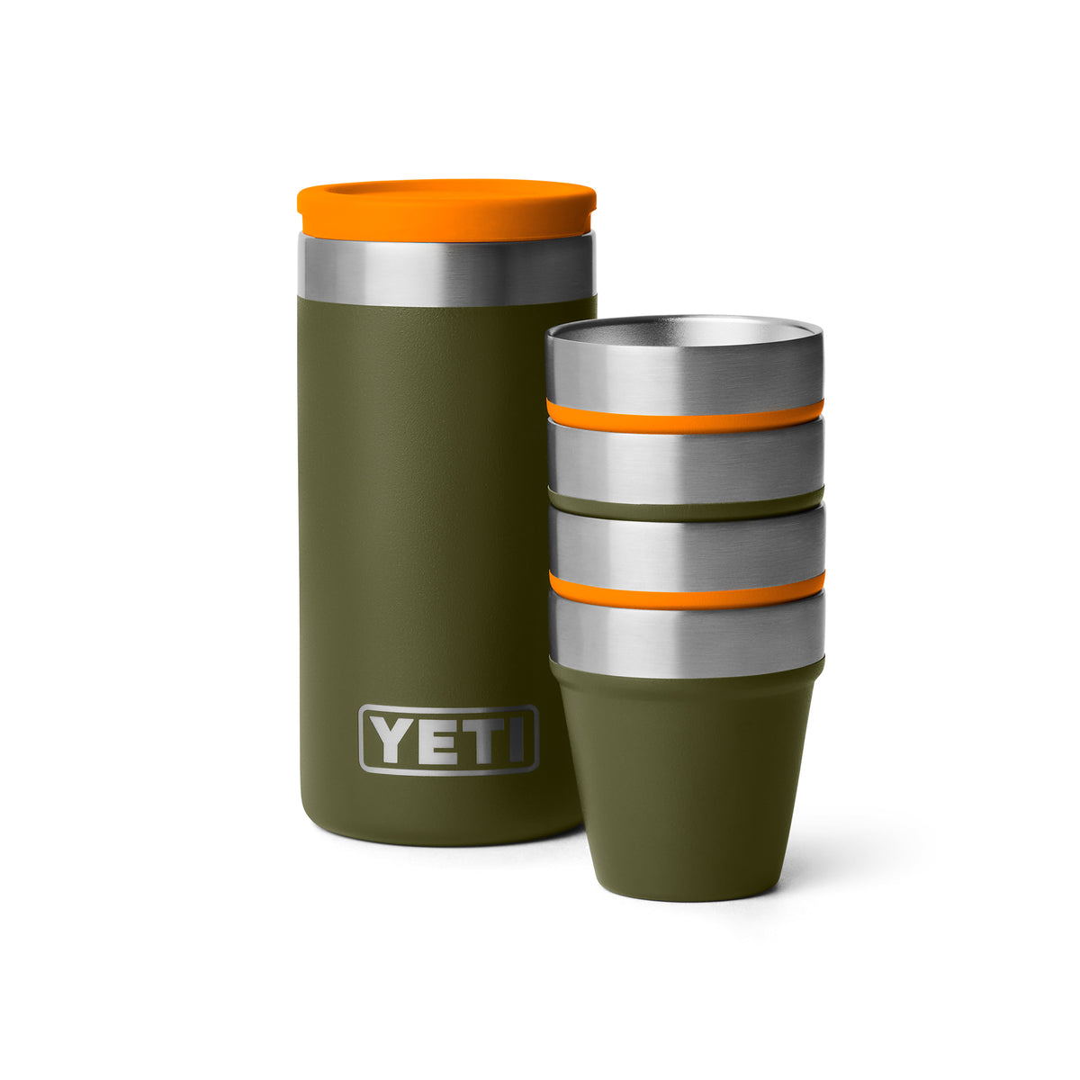 YETI Shot Glasses With Carrying Case - Olive / King Crab