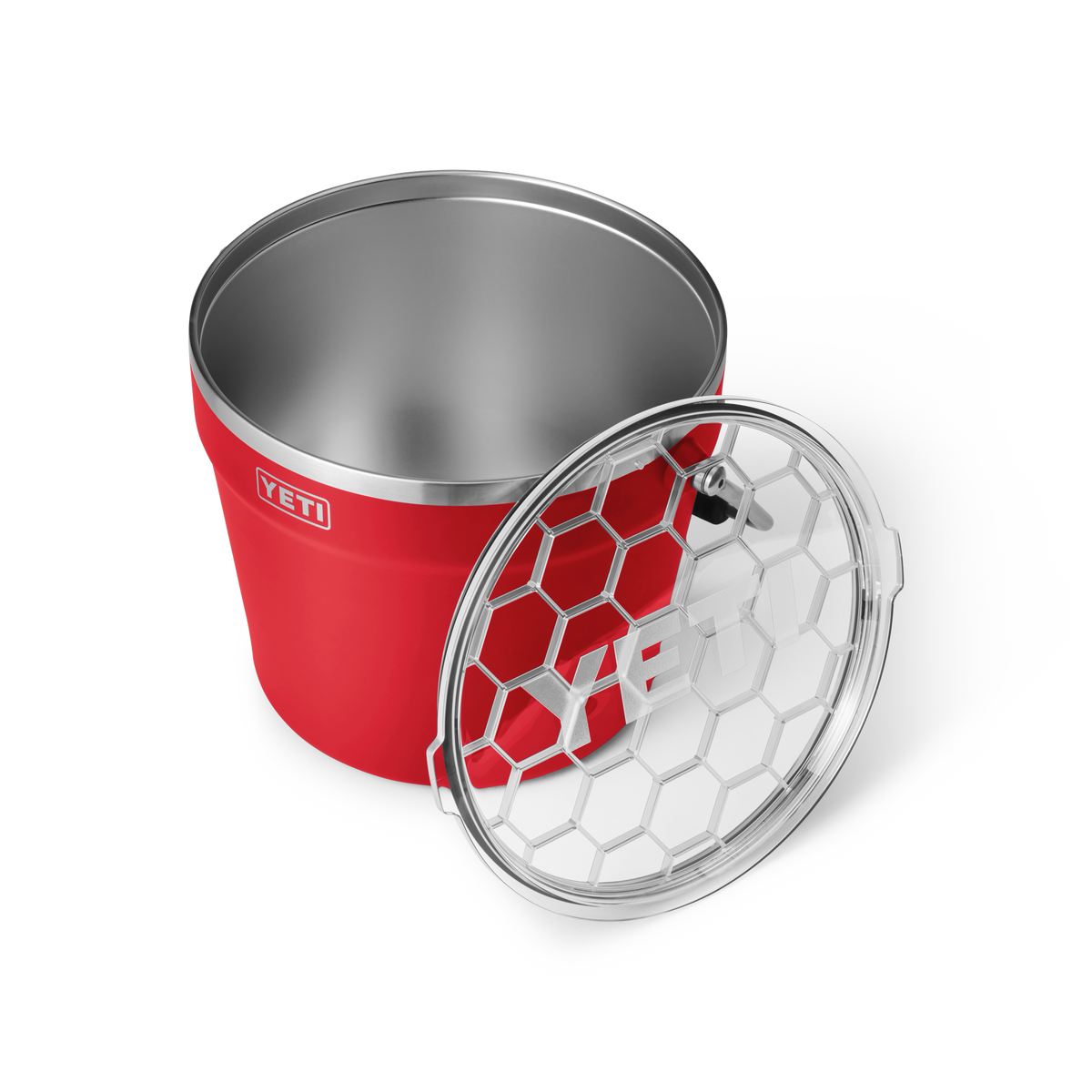 YETI Rambler 7.6L Beverage Bucket With Lid - Rescue Red