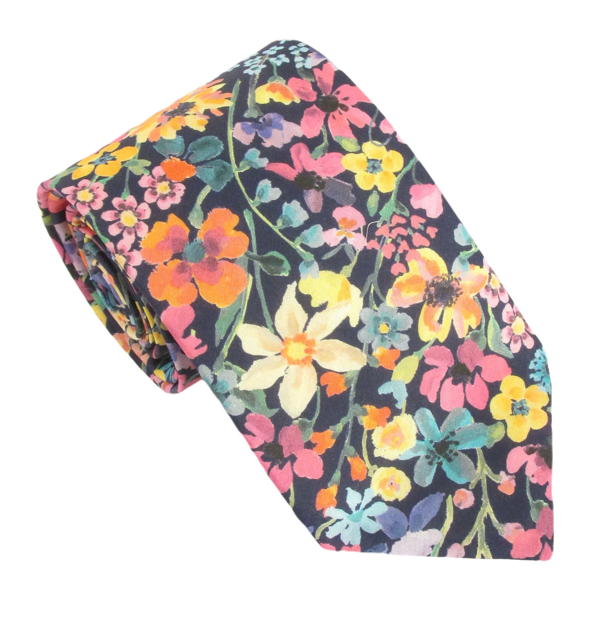 VAN BUCK Liberty Print Cotton Tie & Pocket Square - Dreams Of Summer