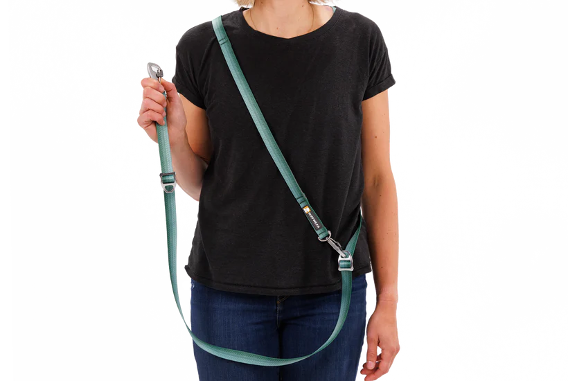 RUFFWEAR Switchbak Double-Ended Dog Lead - River Rock Green Ruffwear