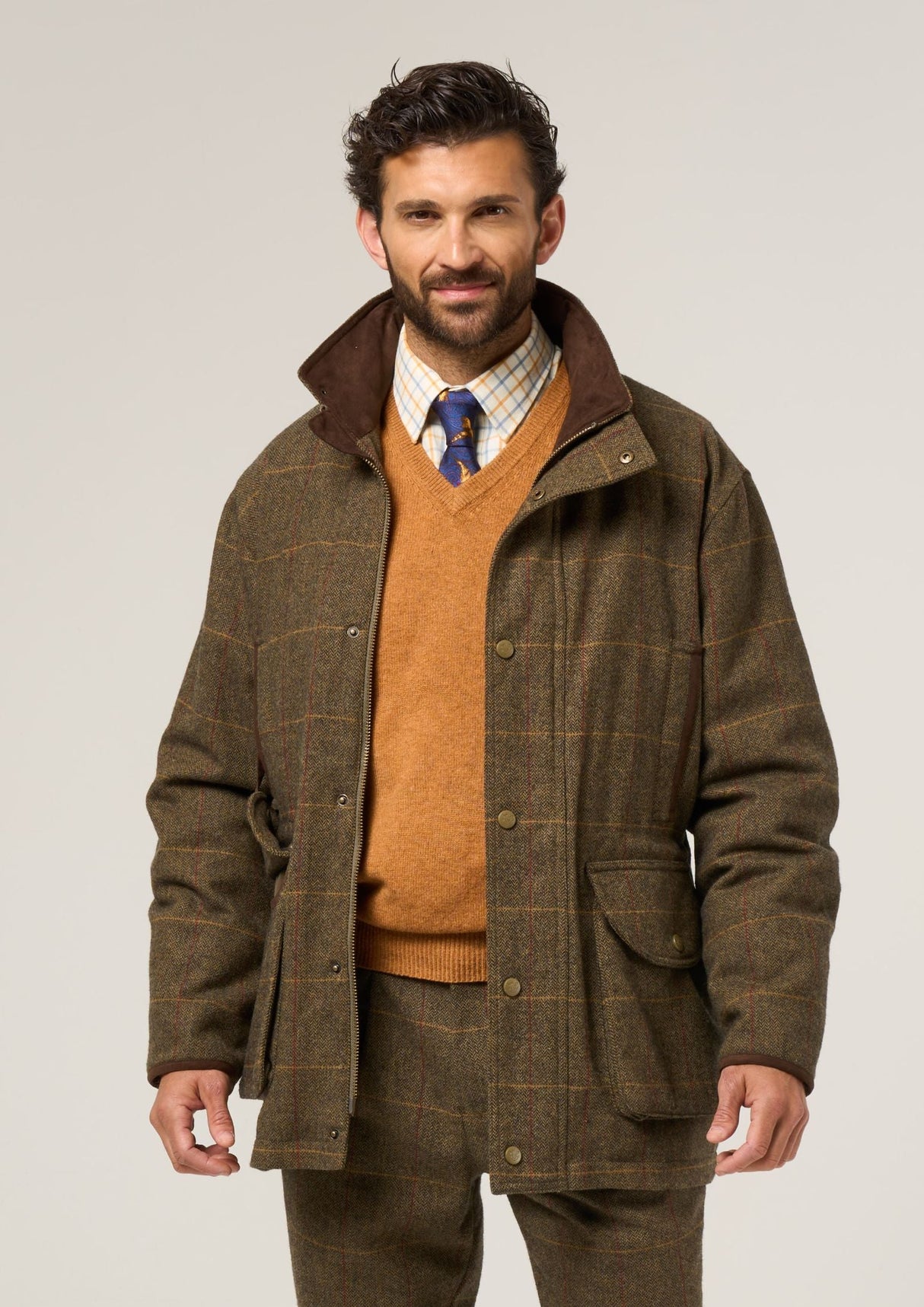 ALAN PAINE Combrook Mens Shooting Field Coat - Teak