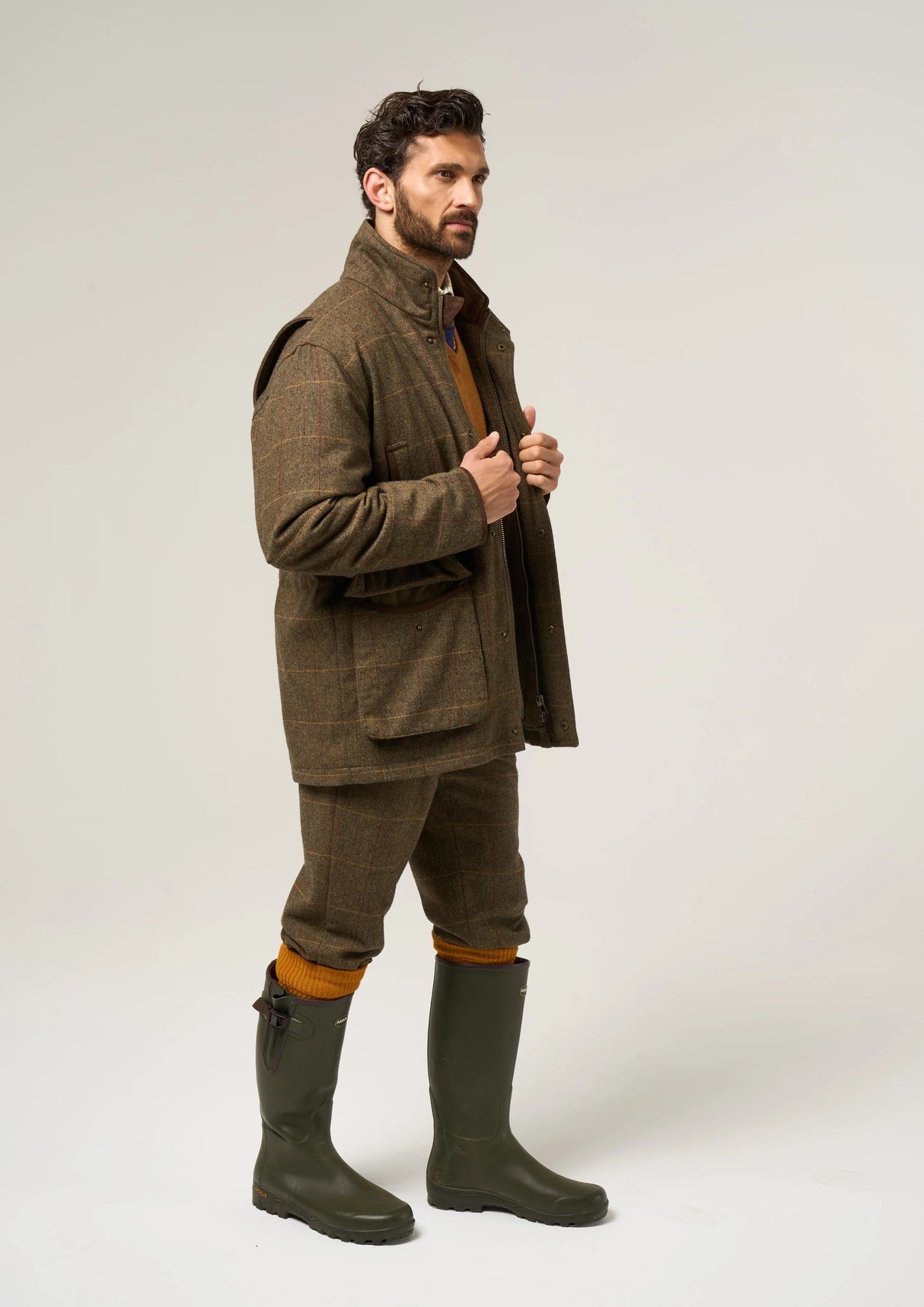 ALAN PAINE Combrook Mens Shooting Field Coat - Teak