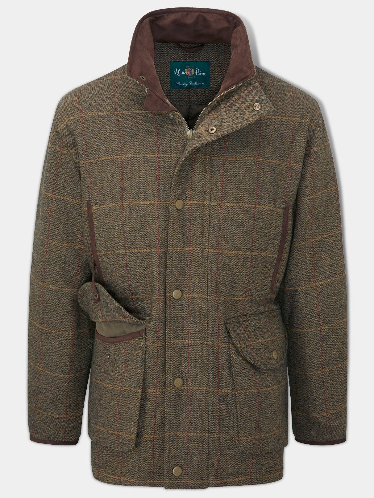 ALAN PAINE Combrook Mens Shooting Field Coat - Teak