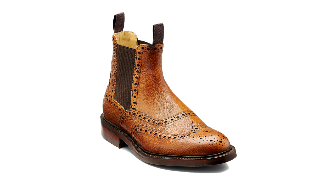 BARKER Bowness Boots - Mens Brogue - Cedar Grain - front view