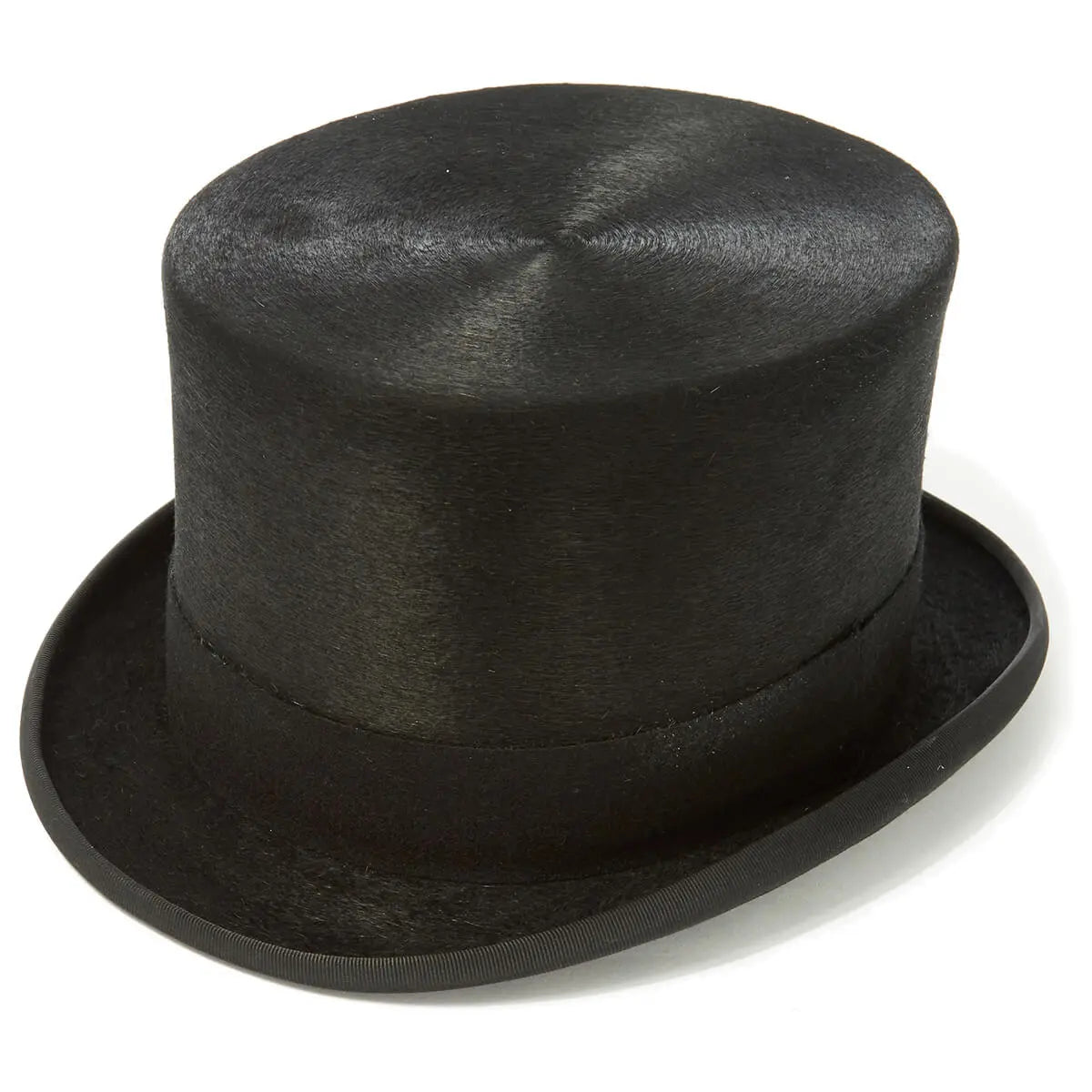 CHRISTYS' Luxury Fur Felt Melusine Top Hat - Antique Silk Look - Black Christys
