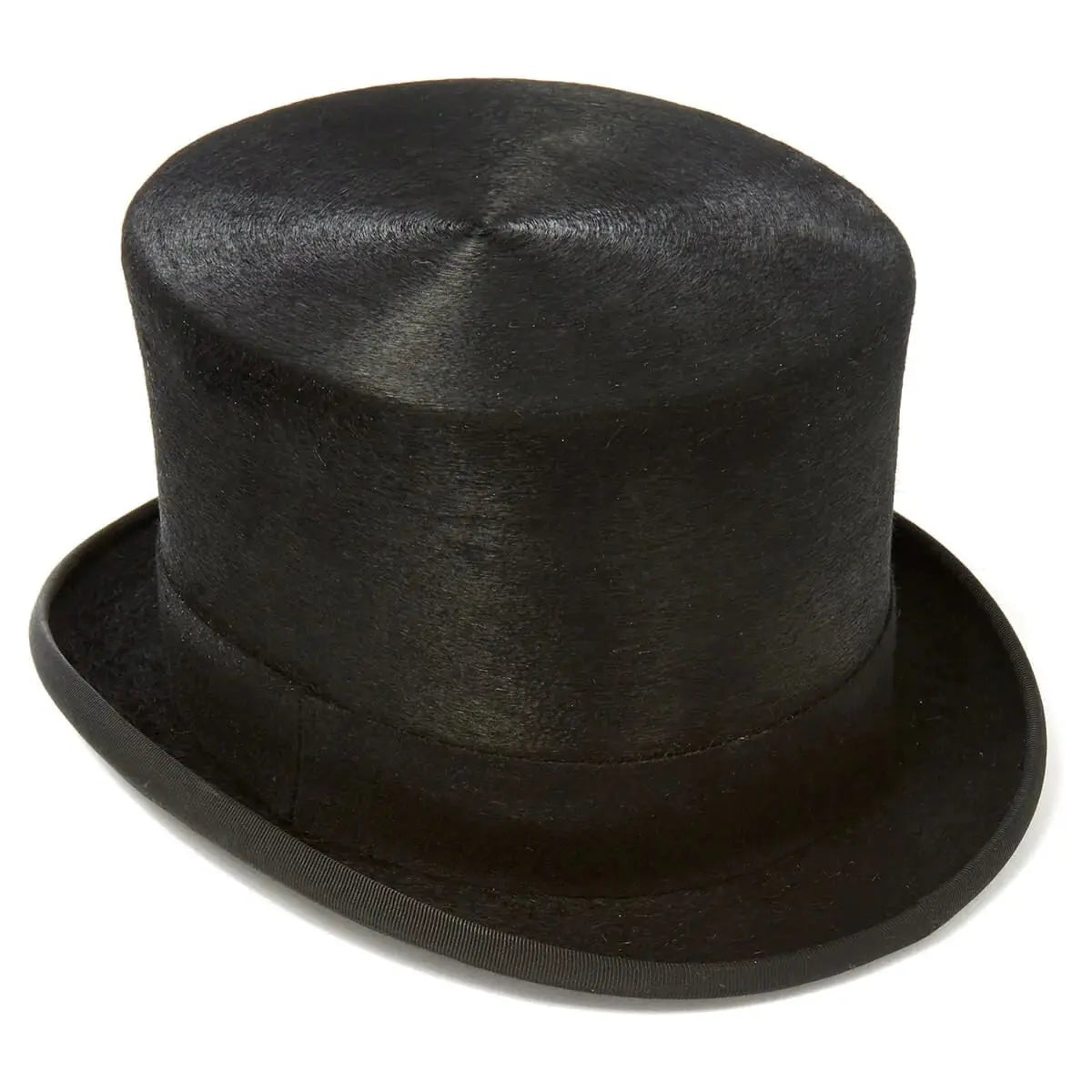 CHRISTYS' Luxury Fur Felt Melusine Top Hat - Antique Silk Look - Black Christys
