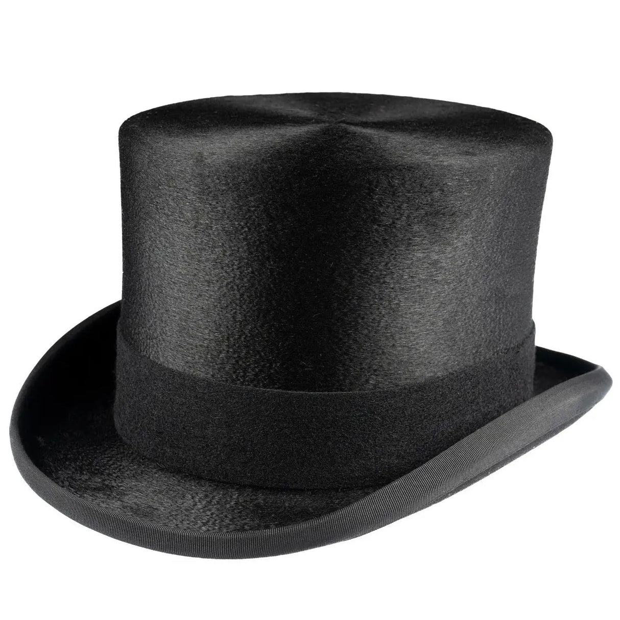 CHRISTYS' Luxury Fur Felt Melusine Top Hat - Antique Silk Look - Black Christys