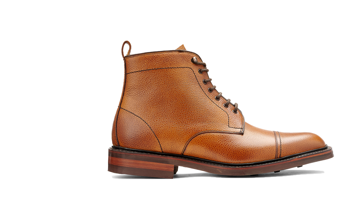 BARKER Langdale Boots - Mens Lace Up - Cedar Grain - side view