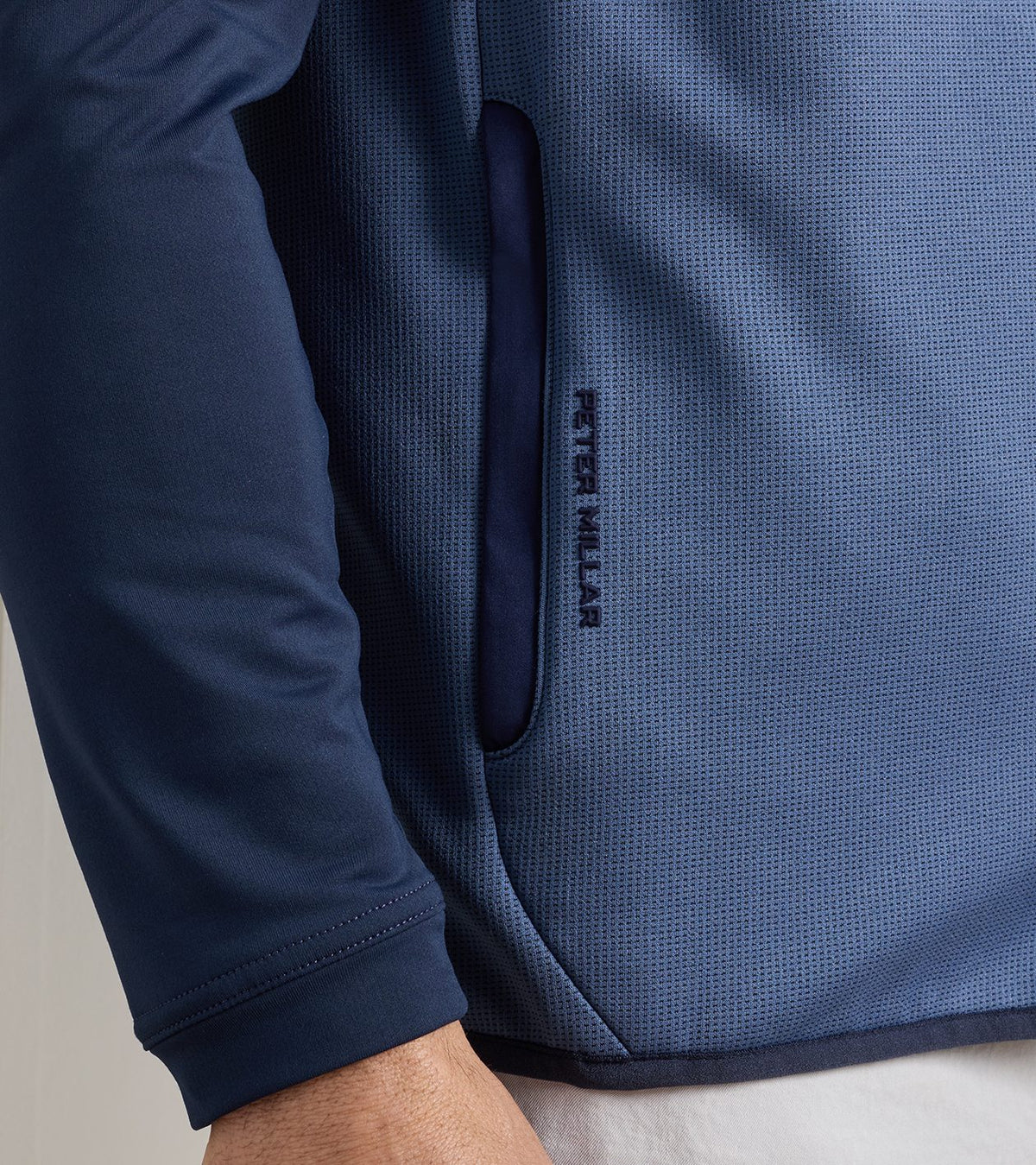 Peter Millar Vail Gilet in Bali Blue - pocket detail