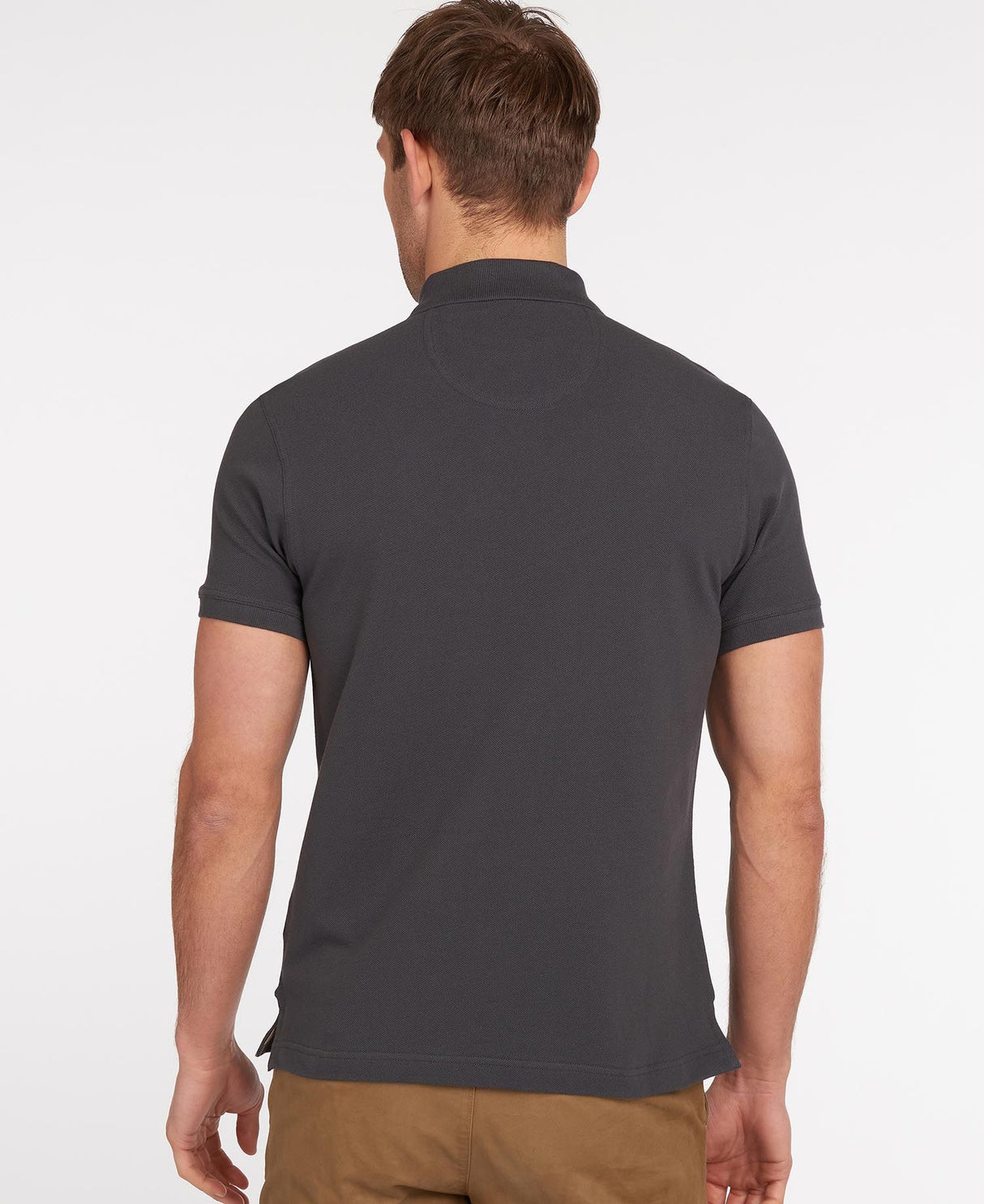 BARBOUR Tartan Pique Polo Shirt - Men's - Navy/Dress Barbour