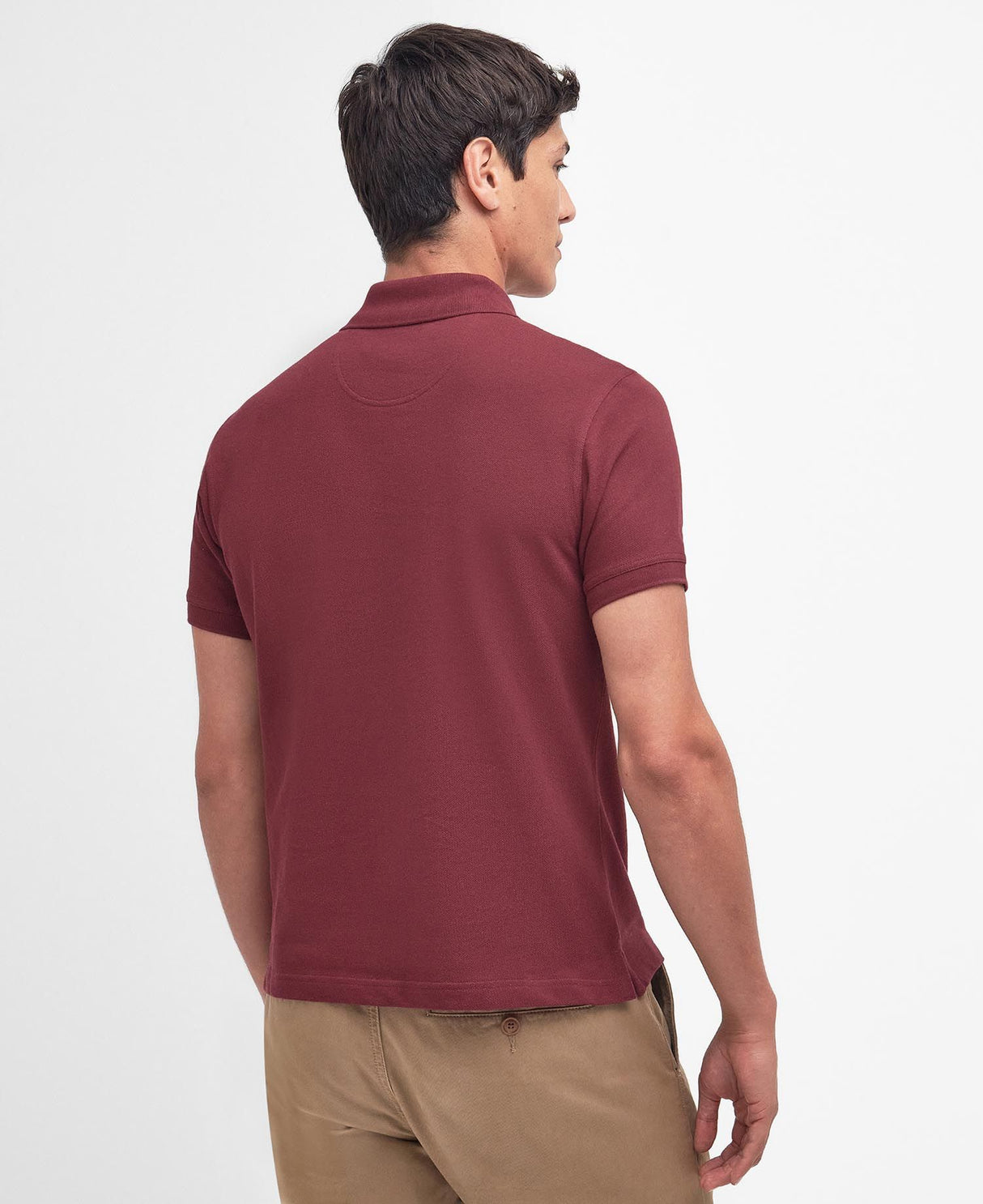 BARBOUR Tartan Pique Polo Shirt - Mens - Ruby Barbour