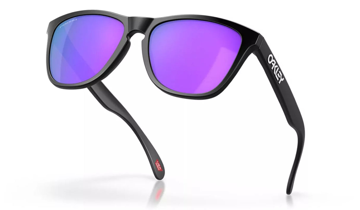 OAKLEY Frogskins Sunglasses - Matte Black - Prizm Violet Lens Oakley