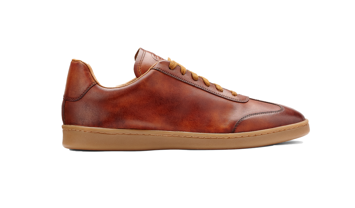 BARKER Wyatt Sneakers - Mens - Tan Dip Dyed - side view