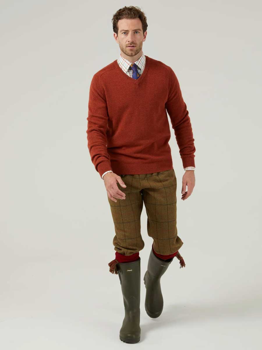 ALAN PAINE Combrook Mens Tweed Shooting Breeks - Thyme