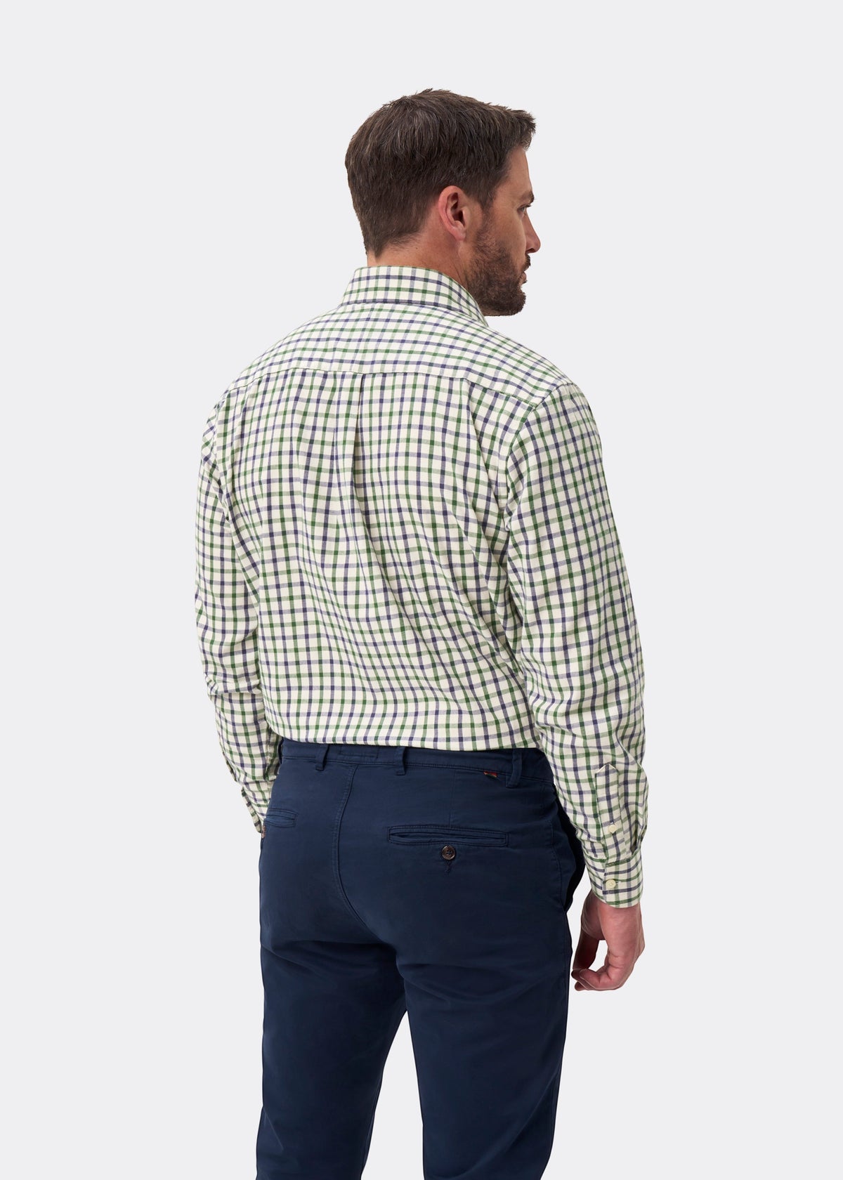 ALAN PAINE Ilkley Mens Country Check Shooting Shirt - Blue & Green
