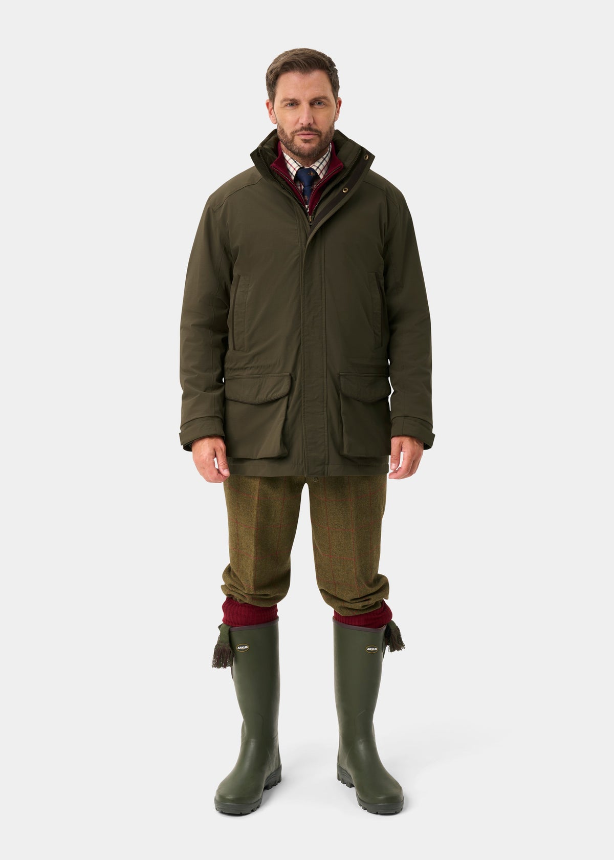 ALAN PAINE Willsden Mens Waterproof Coat - Olive