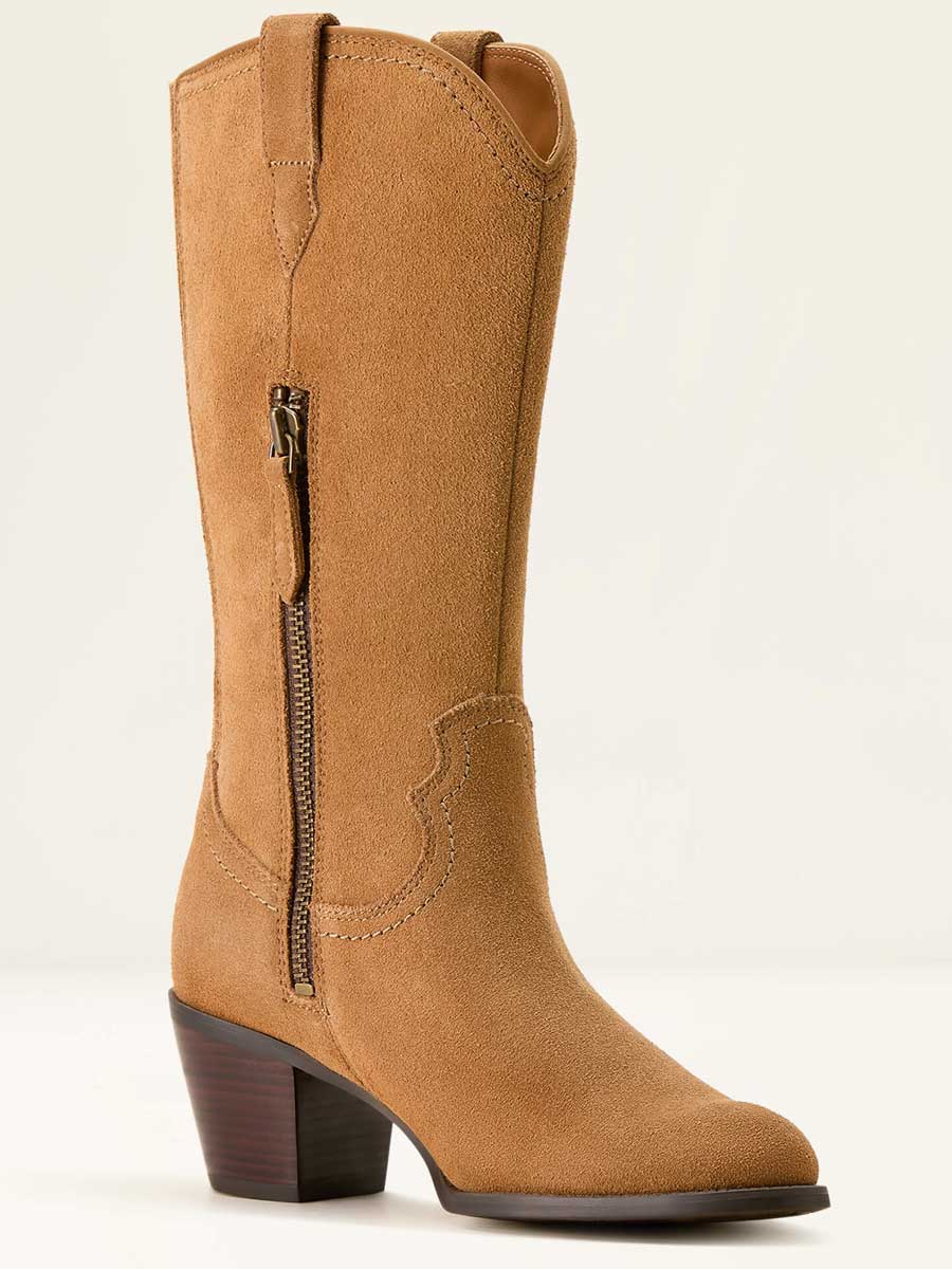 ARIAT Addison Western Boots - Womens - Carmel Suede