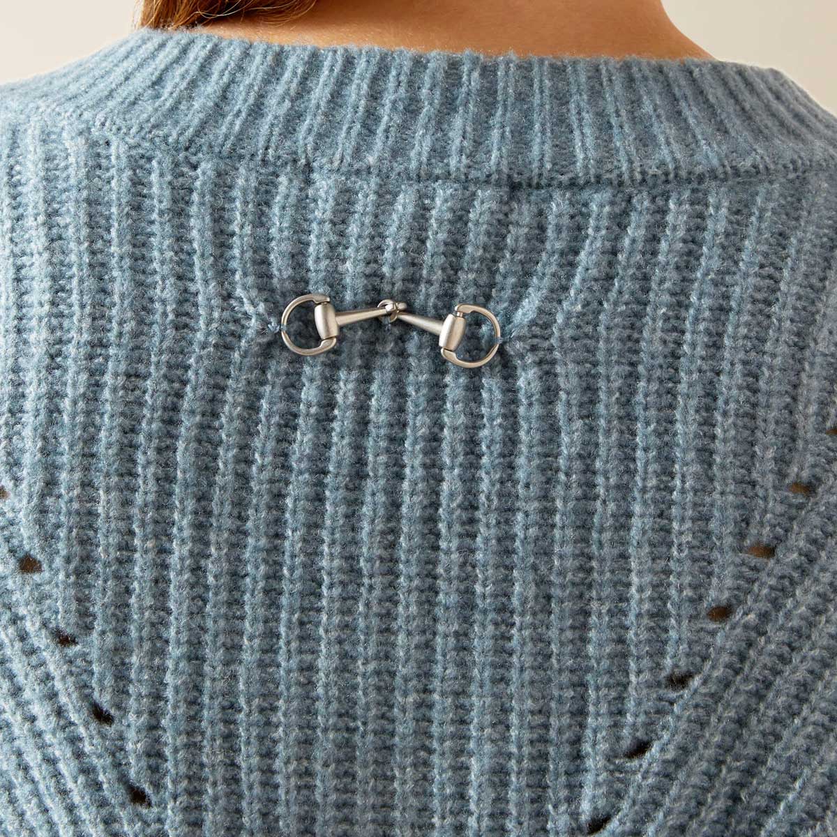 ARIAT Blaydon V-Neck Sweater - Womens - Spring Lake Heather