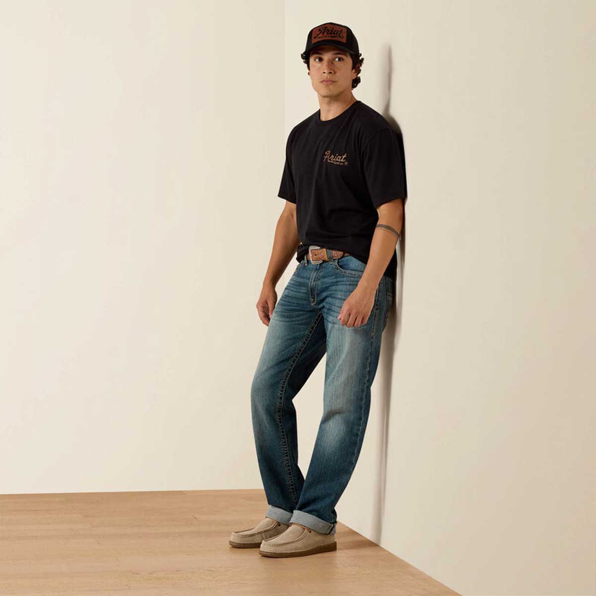 ARIAT Cowmooflage Classic Fit T-Shirt - Mens - Black