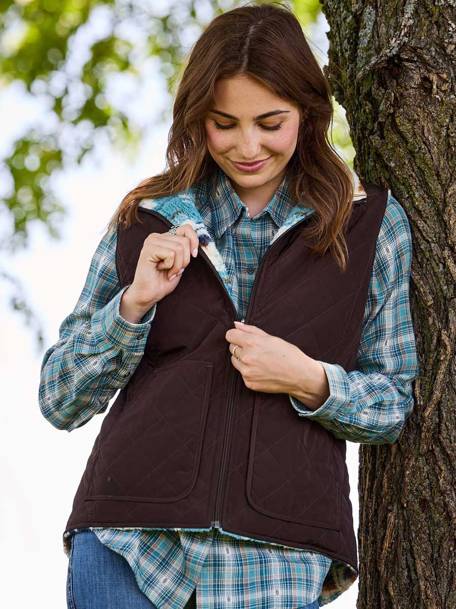 ARIAT Dilon 2.0 Reversible Insulated Gilet - Womens - Mole