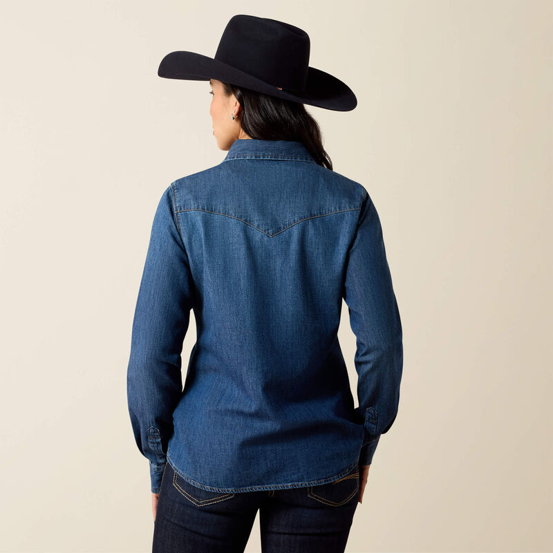 Ariat Farriday Shirt in Stella, back view