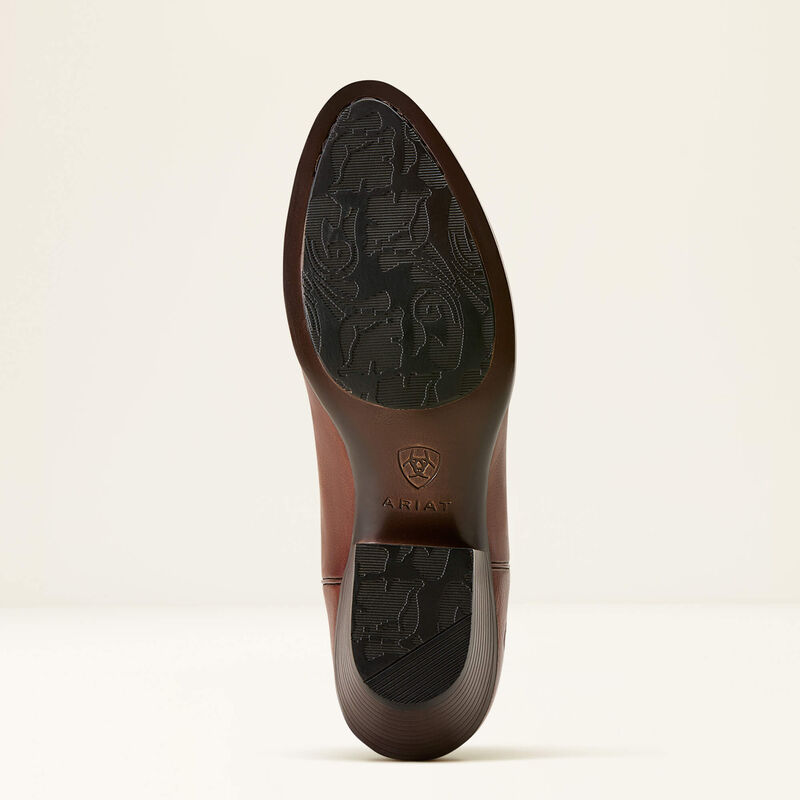 Ariat Grayson R Toe Western Boot in Honey Bee, sole and tread view