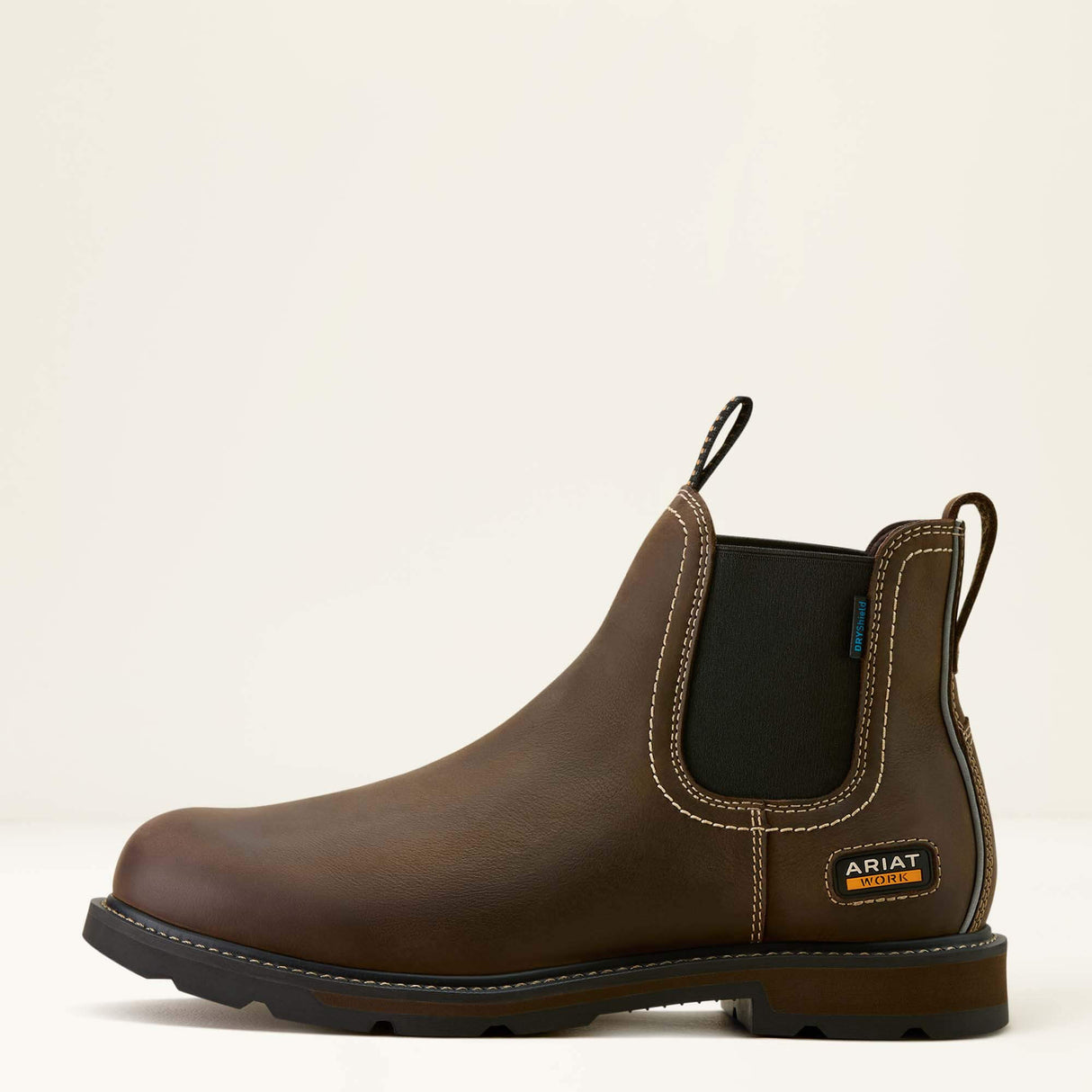 ARIAT Groundbreaker Chelsea Work Boots - Mens Soft Toe - Dark Brown