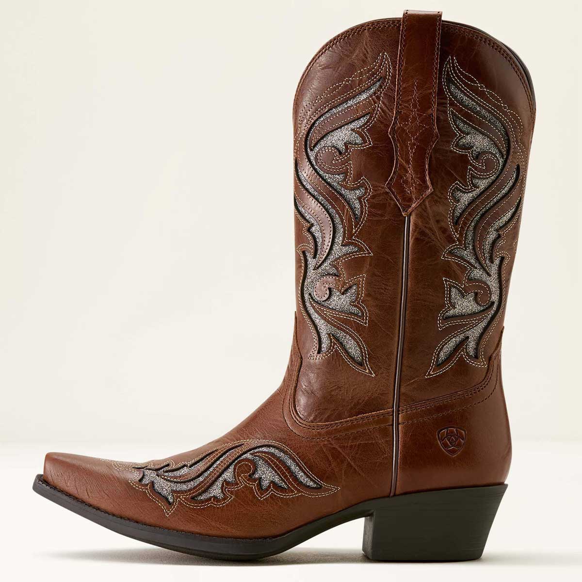 ARIAT Heritage Bliss X Toe Western Boots - Womens Cowgirl - Dark Tan