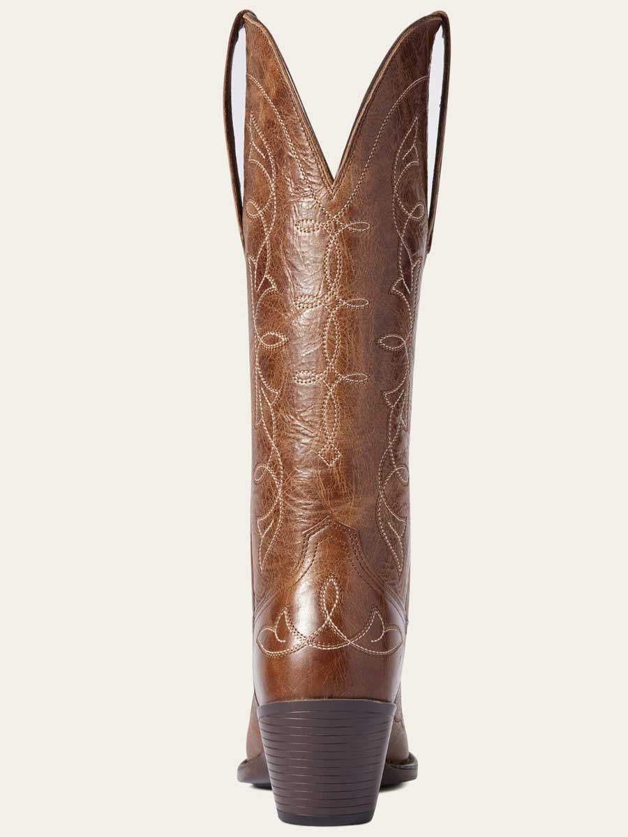 ARIAT Heritage D Toe Stretchfit Western Boots - Womens Cowgirl - Dark Tan