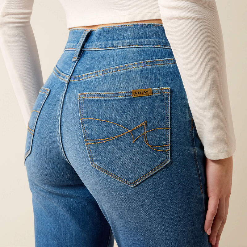 Ariat High Rise Revel Vilma Slim Ultrastretch Straight Leg Jeans in Pomona, back view