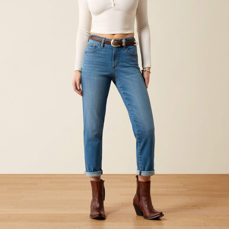 Ariat High Rise Revel Vilma Slim Ultrastretch Straight Leg Jeans in Pomona, front view