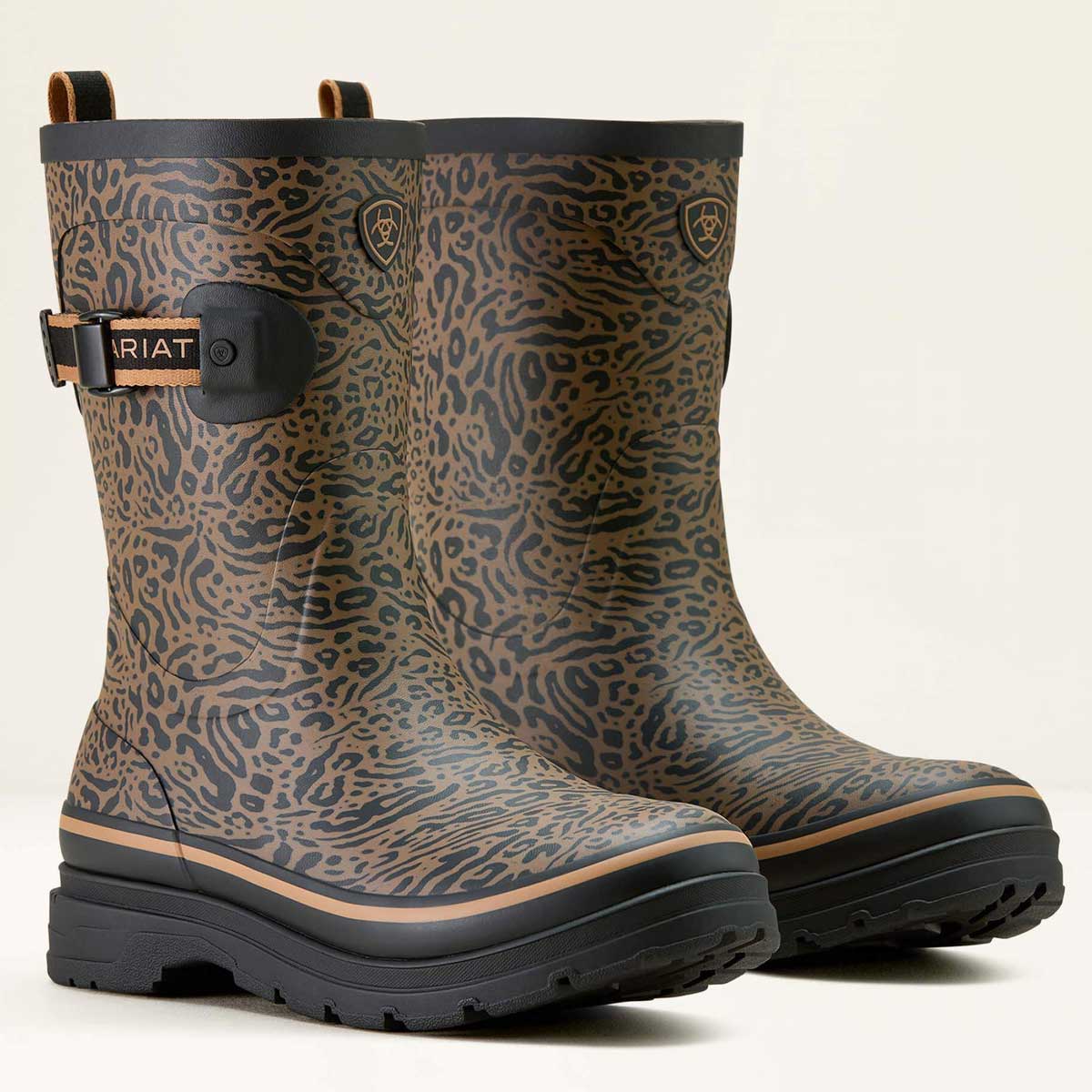 ARIAT Kelmarsh Mid Wellington Boots - Womens - Ocelot Print