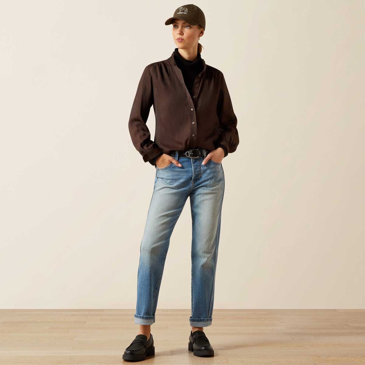 ARIAT Kildwick Blouse - Womens - Coffee Bean