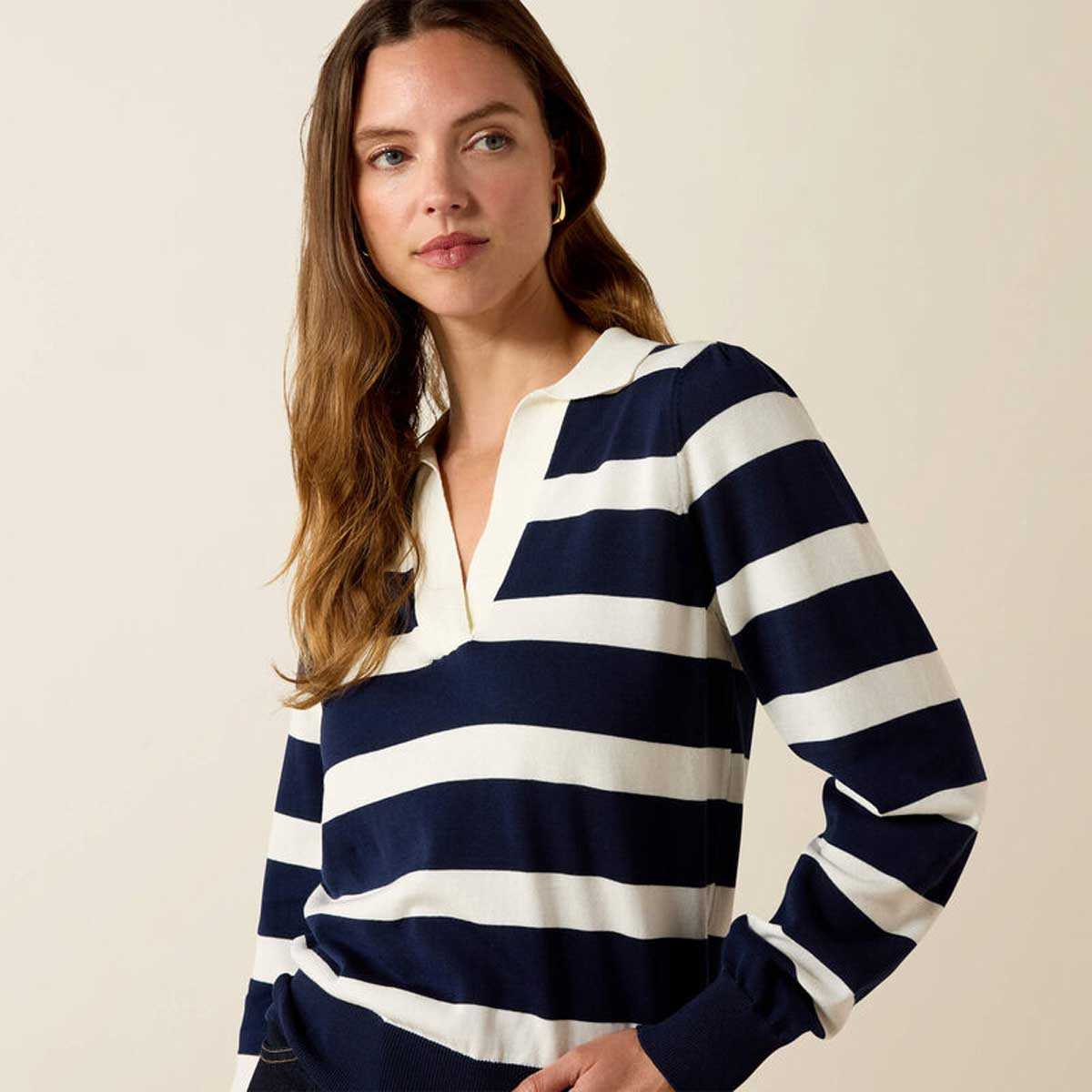 ARIAT Langsett Sweater - Womens - Navy Stripe