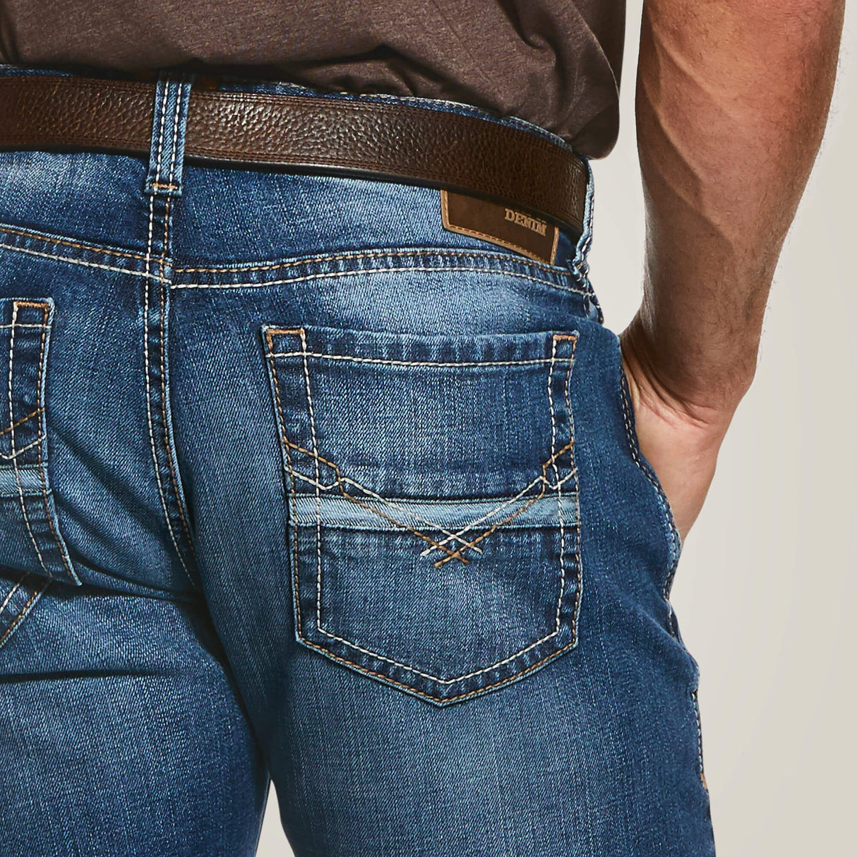 ARIAT M7 Rocker Stretch Nassau Denim Jeans - Men's Straight Leg - Summit Dark Wash