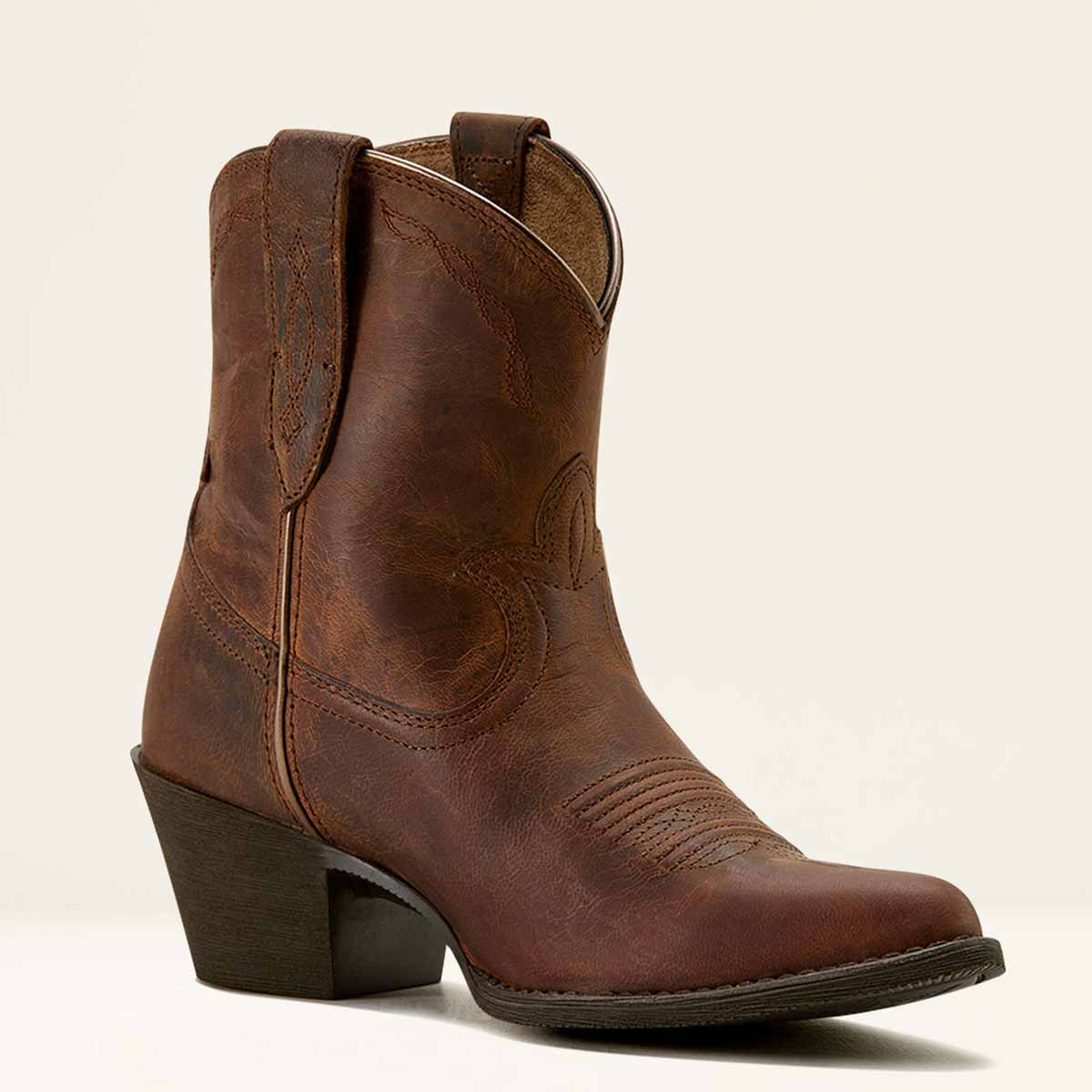 ARIAT Maggie J Toe Western Boots - Womens Cowgirl - Sassy Brown