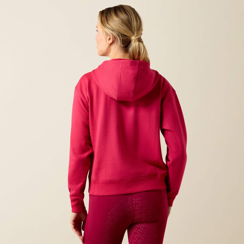 Ariat Martine Hood Sweatshirt in Granita, back view
