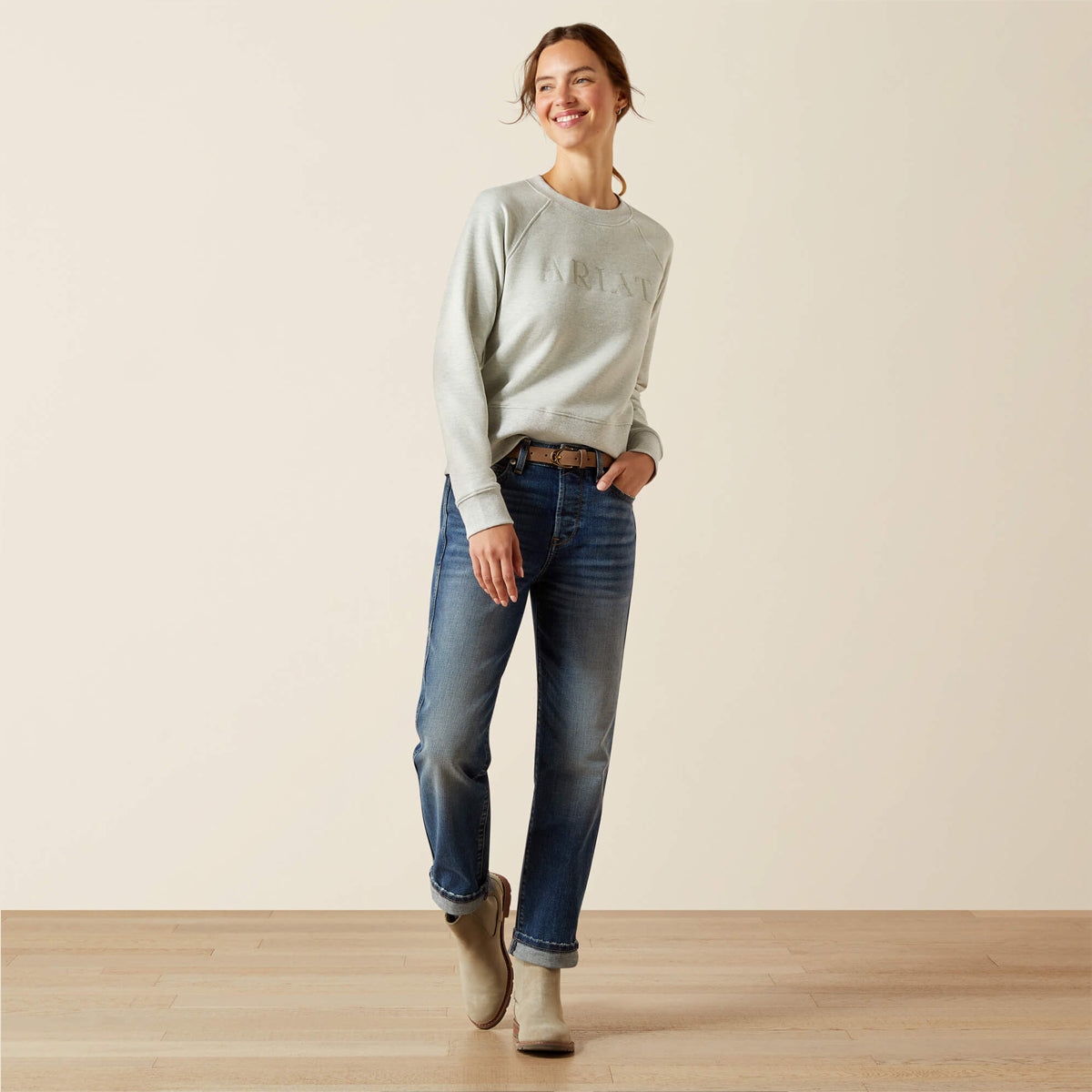 ARIAT Martine Sweatshirt - Womens - Heather Grey