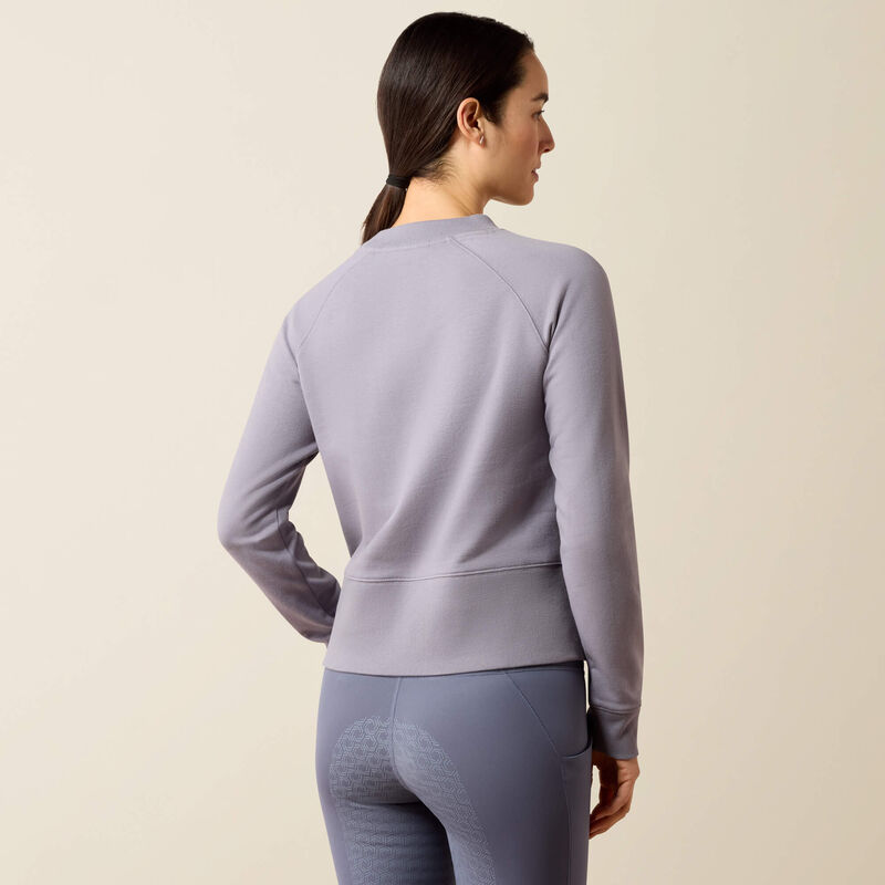Ariat Martine Sweatshirt in Quicksilver, back view
