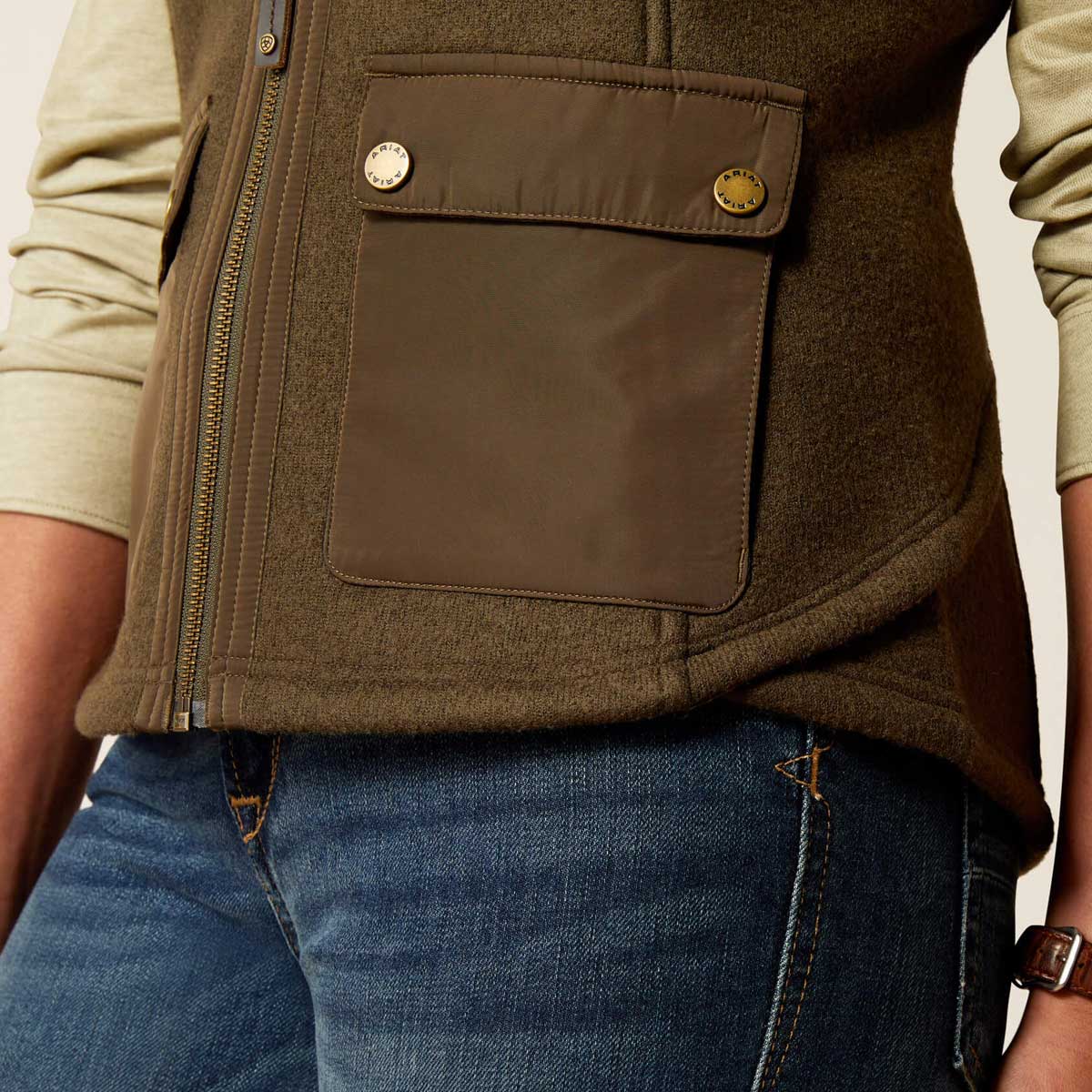 ARIAT Millbrae Gilet - Womens - Earth
