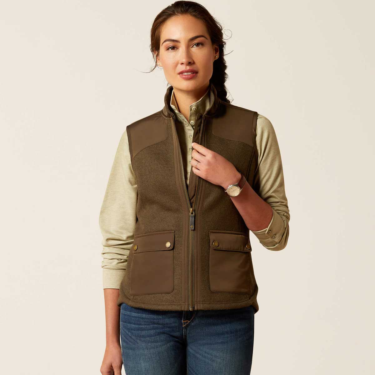 ARIAT Millbrae Gilet - Womens - Earth