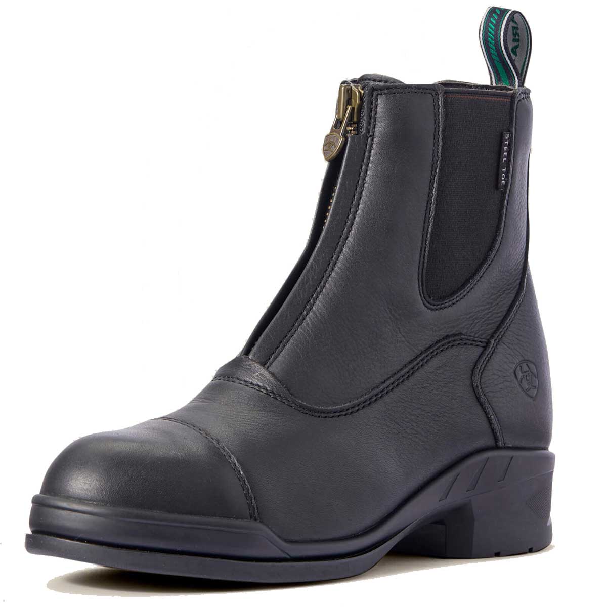 ARIAT Heritage IV Zip Paddock Boots - Women's Steel Toe - Black