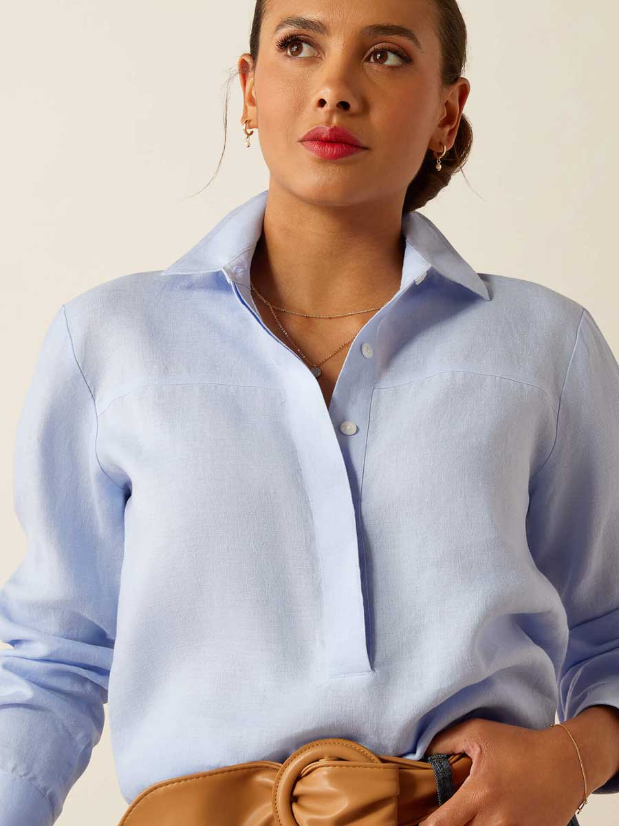 ARIAT Pocklington Blouse - Womens - Pacific Blue