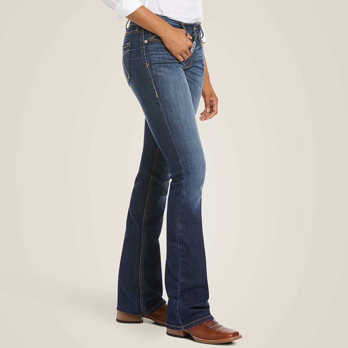 ARIAT R.E.A.L Perfect Rise Stretch Rosa Boot Cut Jeans - Women's - Lita