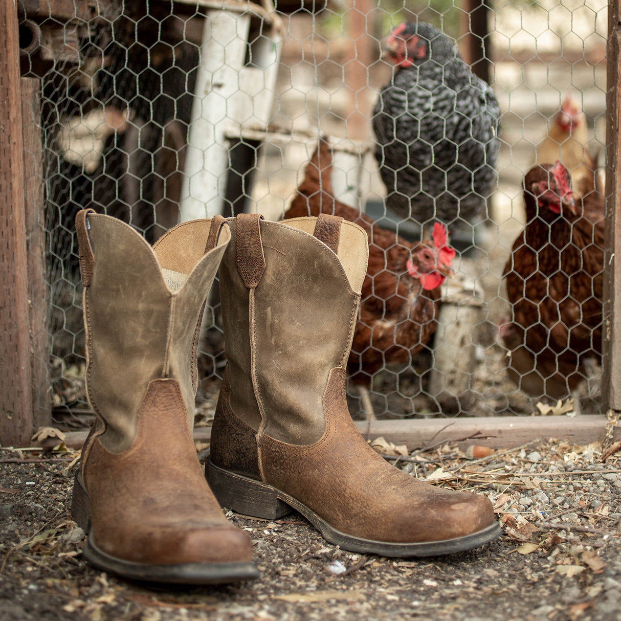 ARIAT Rambler Western Cowboy Boots - Mens - Earth