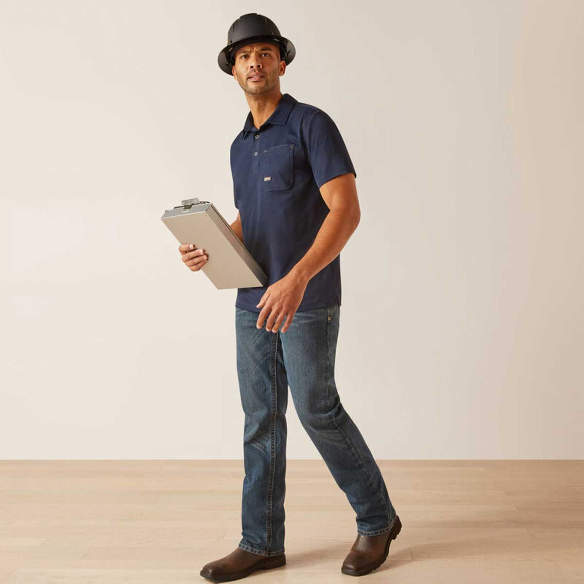 ARIAT Rebar Polo Shirt - Mens - Navy