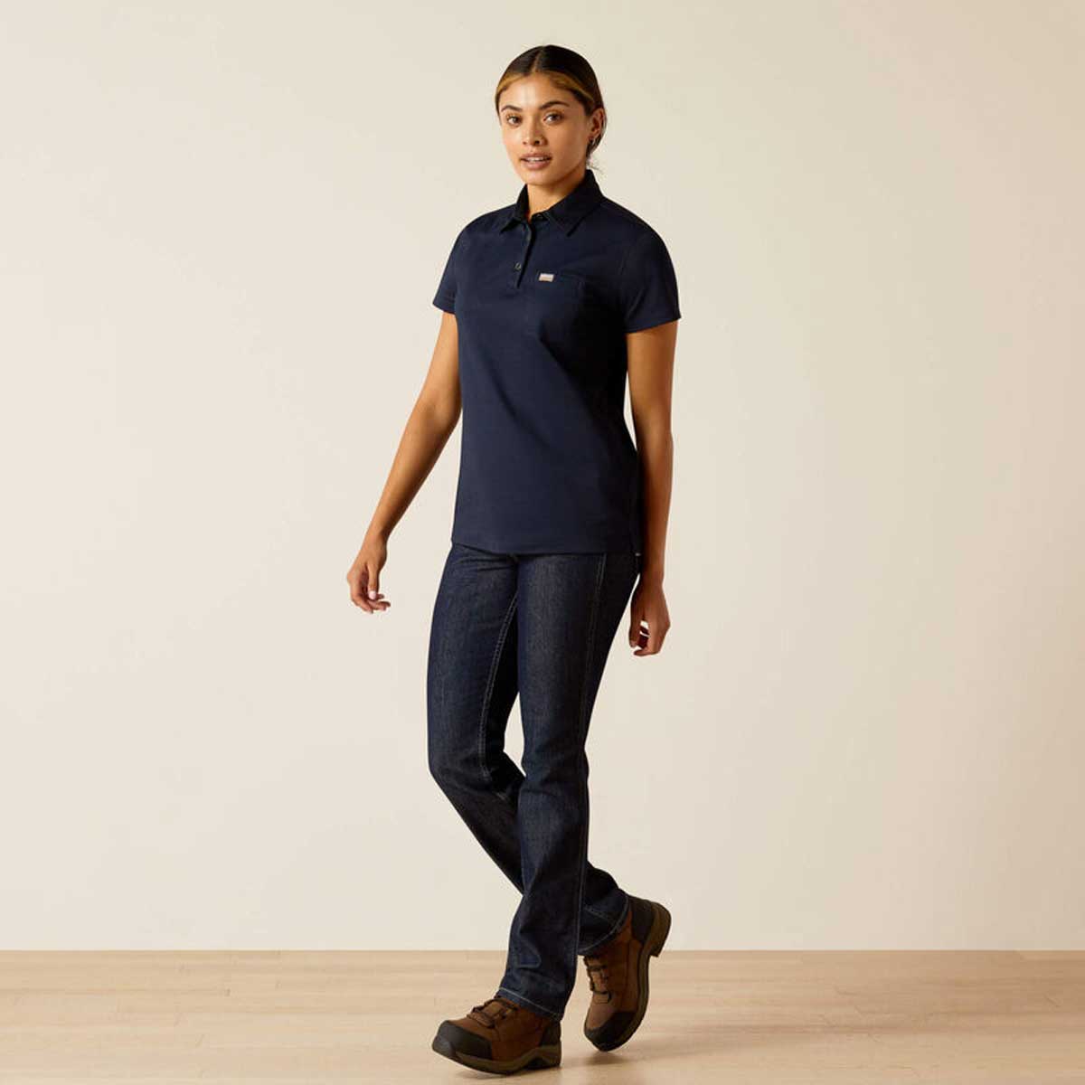 ARIAT Rebar Polo Shirt - Womens - Navy