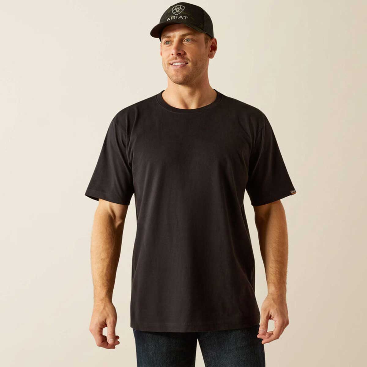 ARIAT Rebar Strong Cotton T-Shirt - Mens - Black