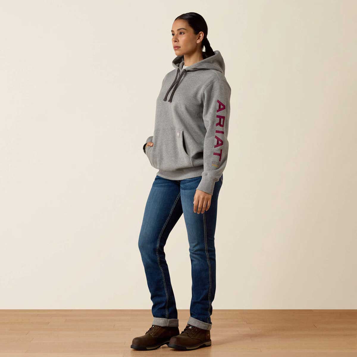 ARIAT Rebar Work Graphic Hoodie - Womens - Heather Grey