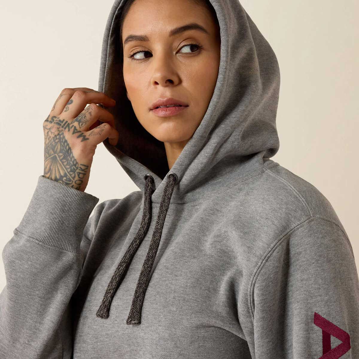 ARIAT Rebar Work Graphic Hoodie - Womens - Heather Grey